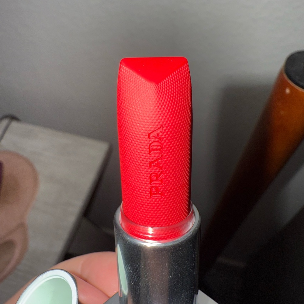 Prada Red Soft Matte Lipstick.